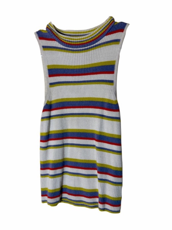 Moth Tops - Moth Anthropologie Striped Ribbed Mock Neck Sleeveless Sweater Size Small